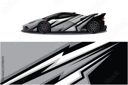 Sports car wrapping decal design	 photo