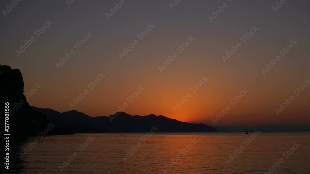 Fascinating Dawn on the shores of the Aegean Sea In Europe. Fascinating Dawn on the shores of the Aegean Sea In Europe.