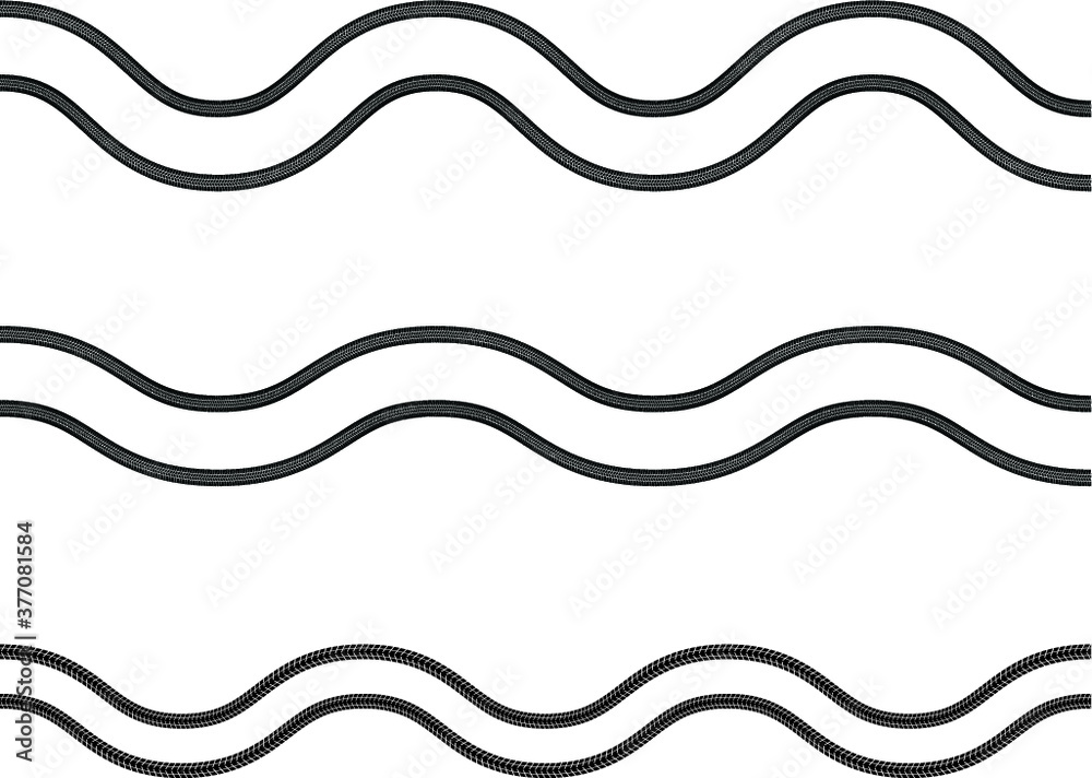 Vector Print Textured Tire Track . Design Element .Bike thread silhouette Vector Print Textured Tire Track . Design Element .Bike thread silhouette