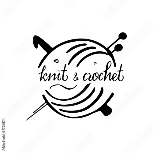 Vector logo for knitting and crocheting