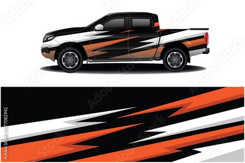 Sports car wrapping decal design 