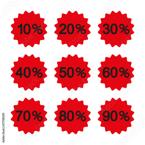 Discount icon. Simple vector illustration on a white background