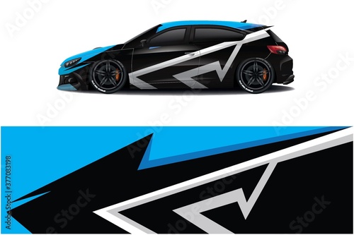 Sports car wrapping decal design 