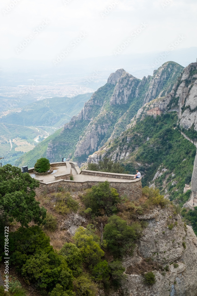Montserrat is a spectacularly beautiful Benedictine monk mountain located near Barcelona, Spain