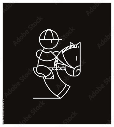 Collection of logos. Icons and symbols. Centre équestre. Poney club. Course hippique. Club d'équitation. Randonnée équestre. Champ de course