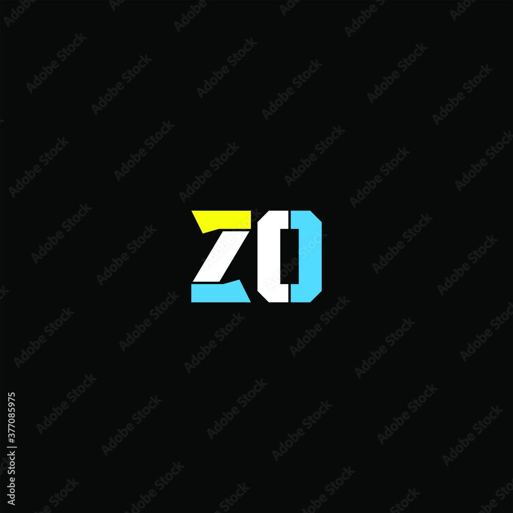 Z O joint letter logo abstract design - obrazy, fototapety, plakaty 