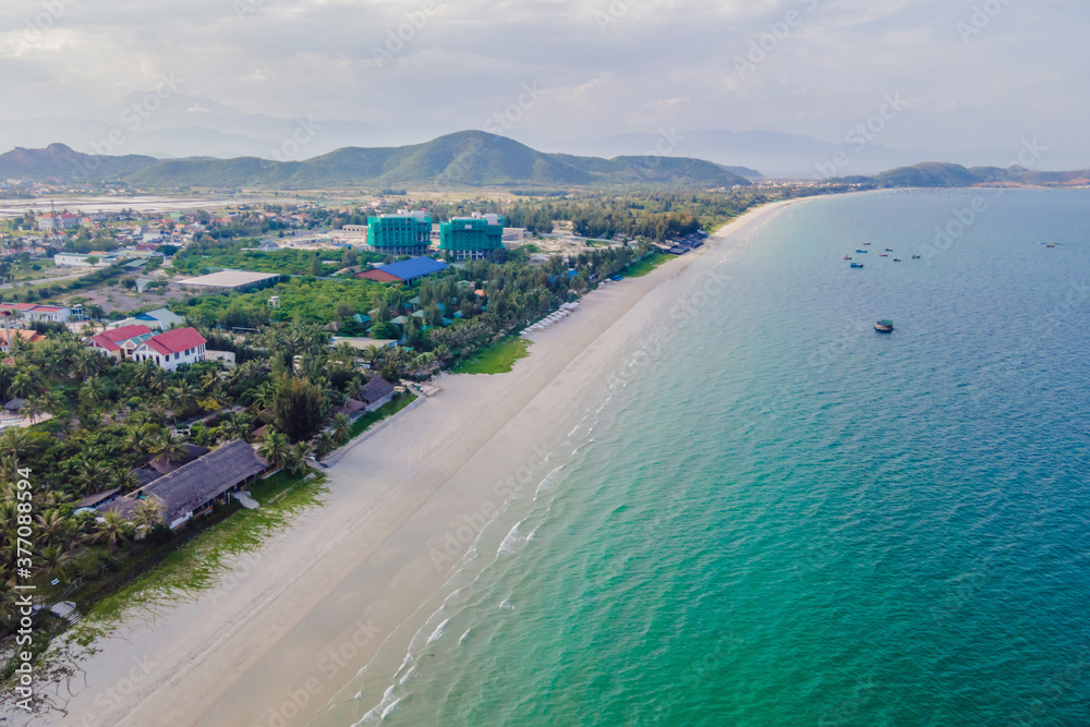 Doc Let beach with white sand, Vietnam
