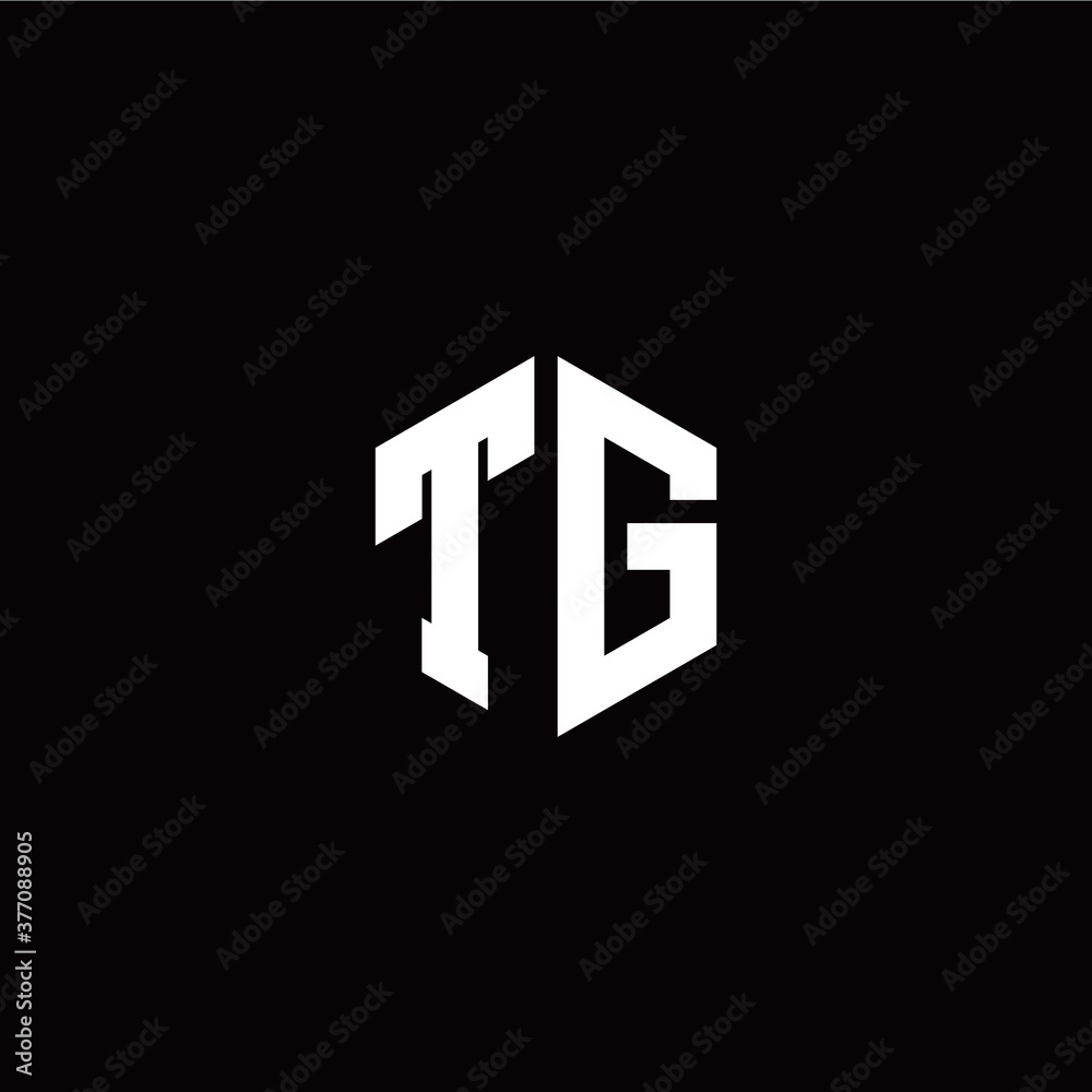 Initial T G letter with polygon modern style logo template vector Initial T G letter with polygon modern style logo template vector