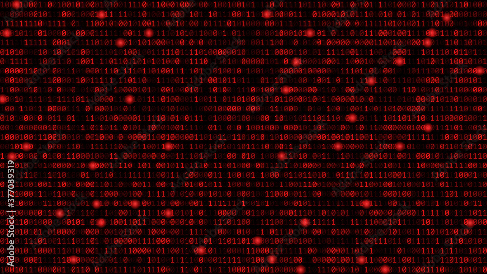 Matrix style binary numbers background, vector illustration.
