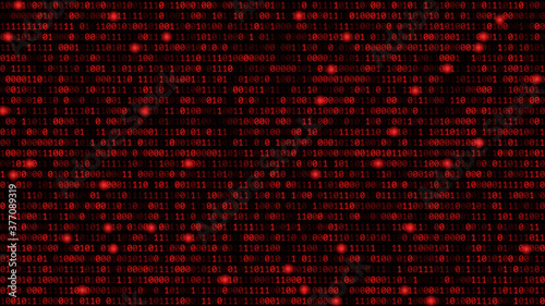 Matrix style binary numbers background, vector illustration.