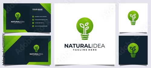Abstract logo tree technology software solutions with business card templates	