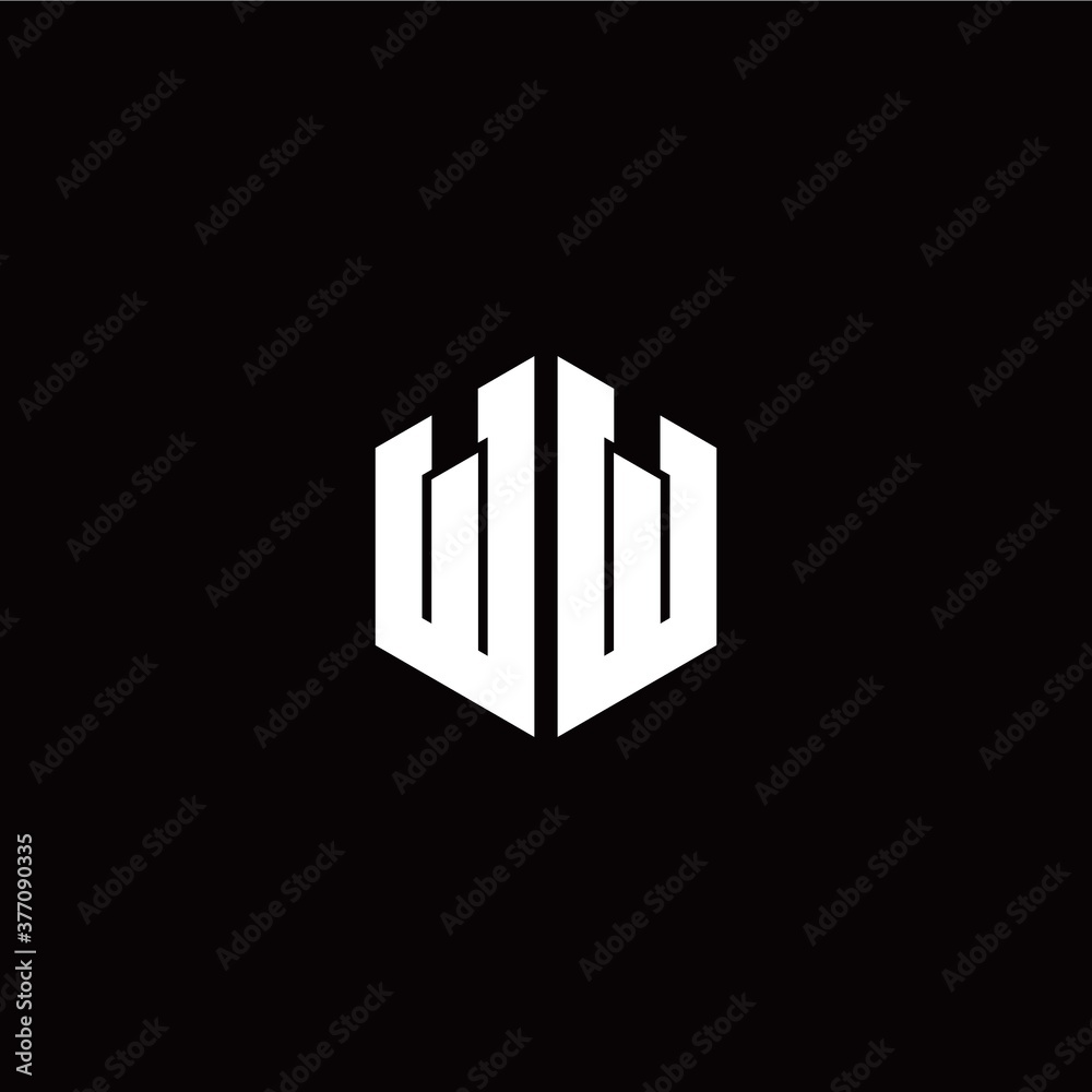 Initial W W letter with polygon modern style logo template vector Initial W W letter with polygon modern style logo template vector