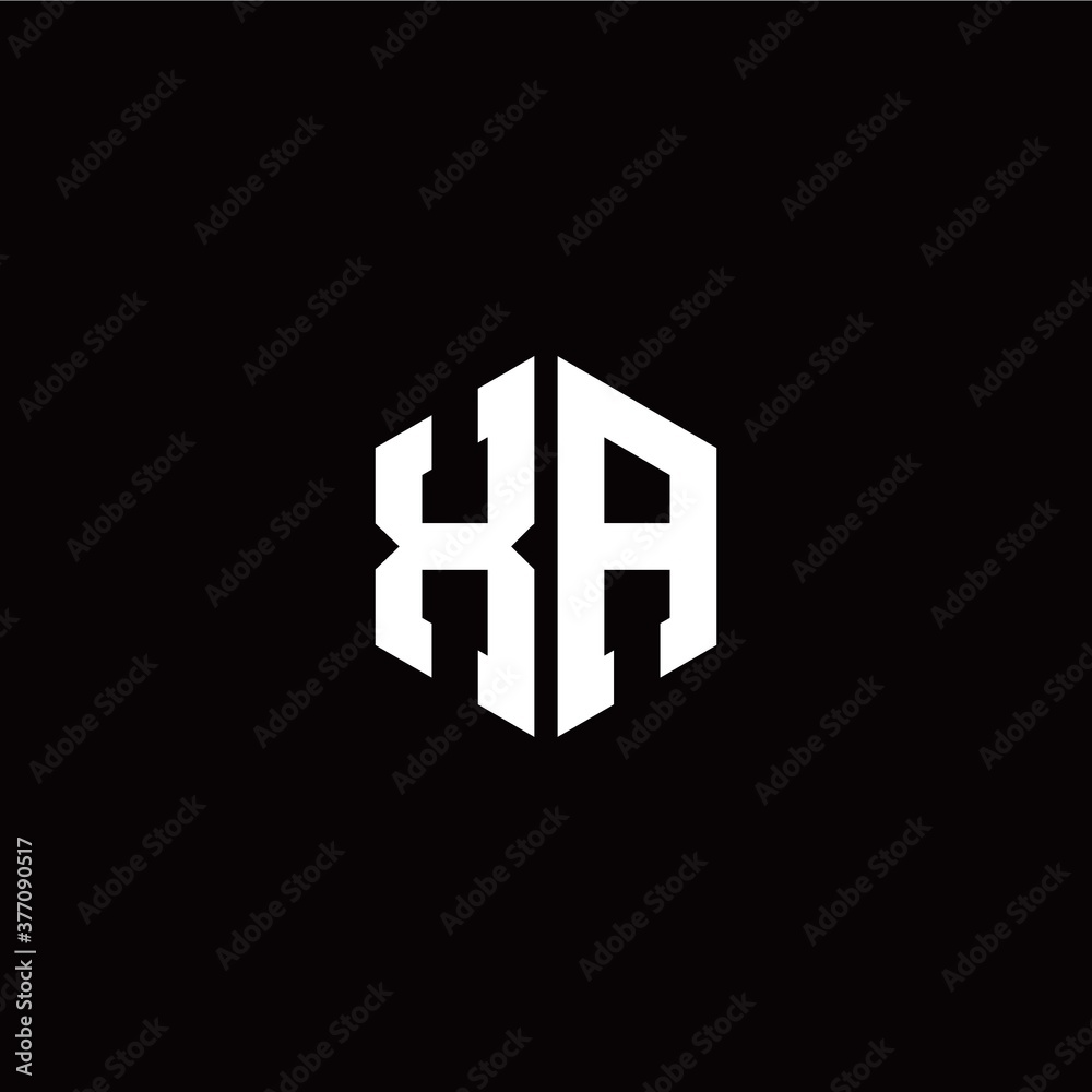 Initial X A letter with polygon modern style logo template vector Initial X A letter with polygon modern style logo template vector