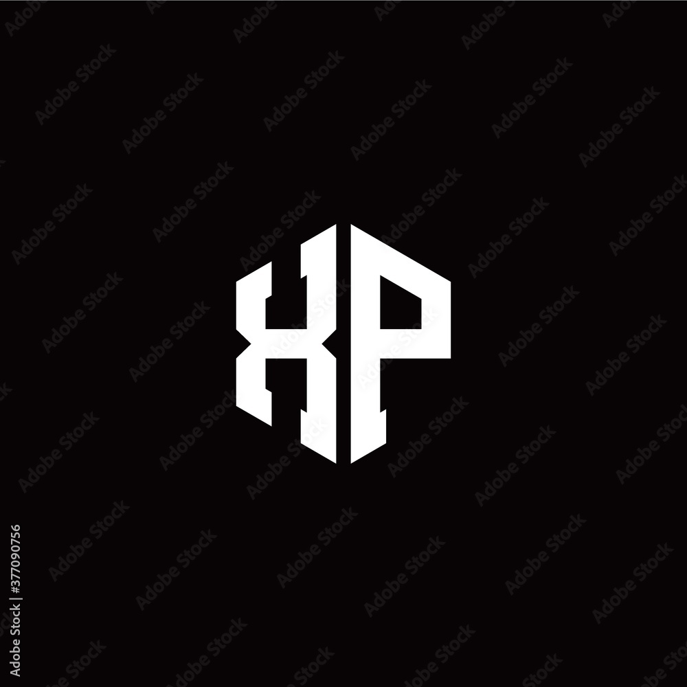 Initial X P letter with polygon modern style logo template vector Initial X P letter with polygon modern style logo template vector