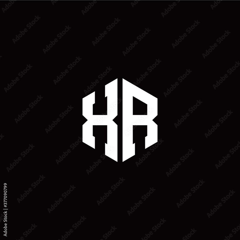 Initial X R letter with polygon modern style logo template vector Initial X R letter with polygon modern style logo template vector