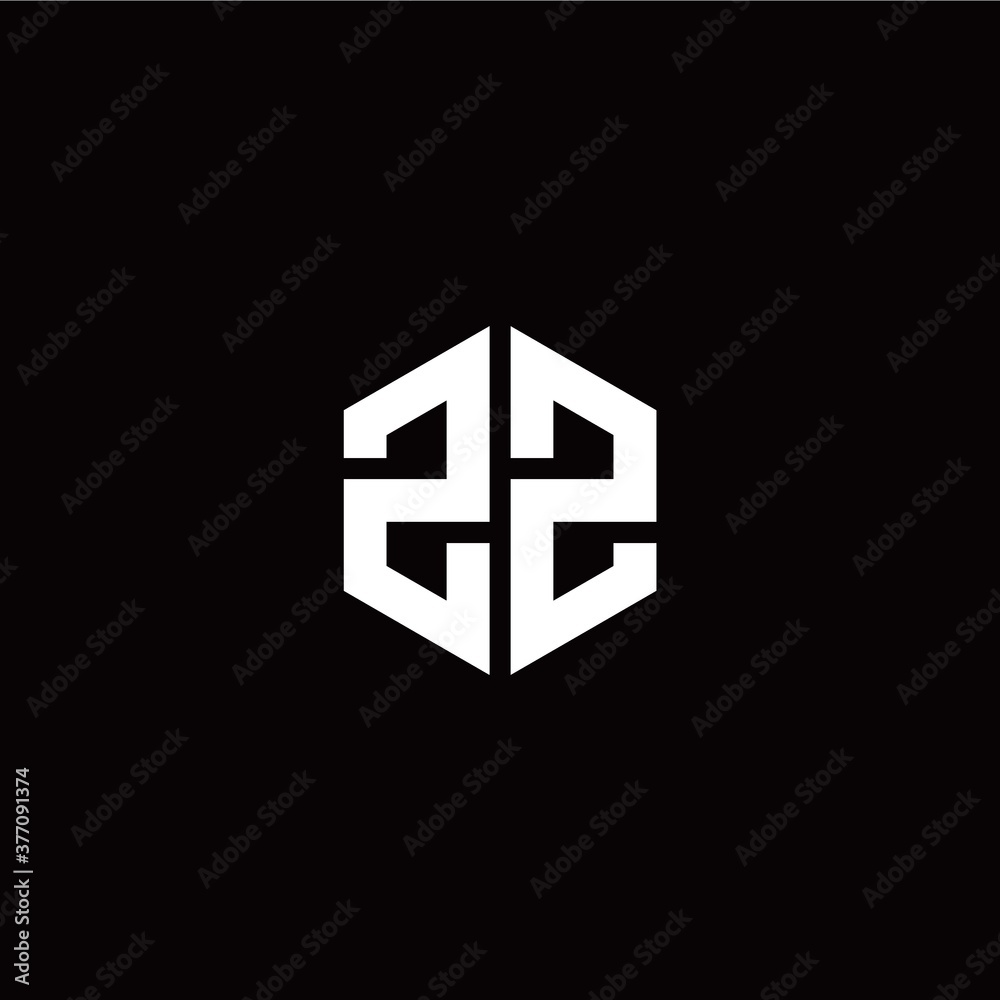 Initial Z Z letter with polygon modern style logo template vector Initial Z Z letter with polygon modern style logo template vector