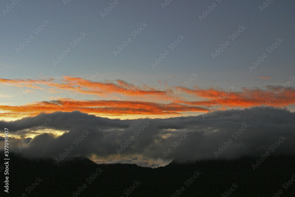 Taiwan Nantou Hehuan Mountain Colorful Clouds at Dawn Taiwan Nantou Hehuan Mountain Colorful Clouds at Dawn