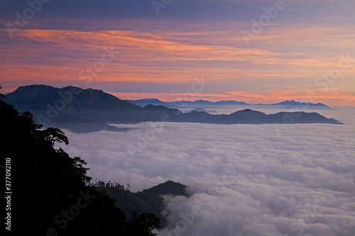 Da Xue Pa National Park Sunset Clouds Taiwan