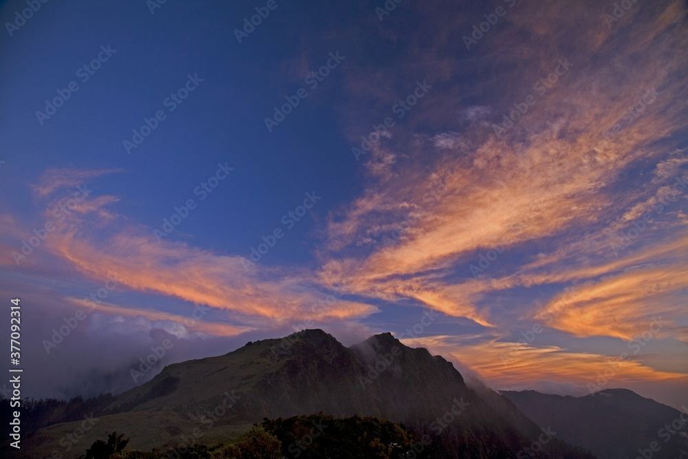 Obraz premium Taiwan Hualien sunset clouds Taiwan