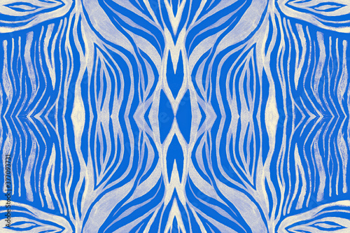 Seamless Animal Skin. Blue Cheetah Wallpaper. 