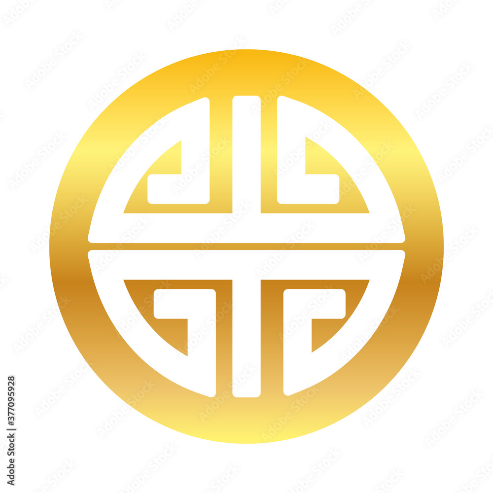 chinese charm icon of Mid autumn concept, gradient style chinese charm icon of Mid autumn concept, gradient style