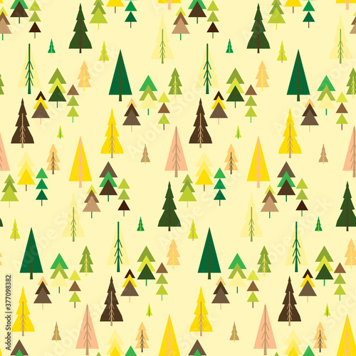 Abstract repeating Christmas background. Seamless Christmas tree pattern