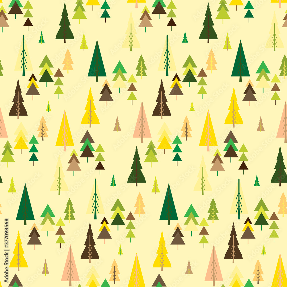 Obraz premium Abstract repeating Christmas background. Seamless Christmas tree pattern