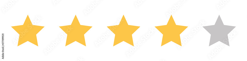 Set of stars. Four stars. Rating concept. Quality mark. Flat style. Vector illustration
Set of stars. Four stars. Rating concept. Quality mark. Flat style. Vector illustration