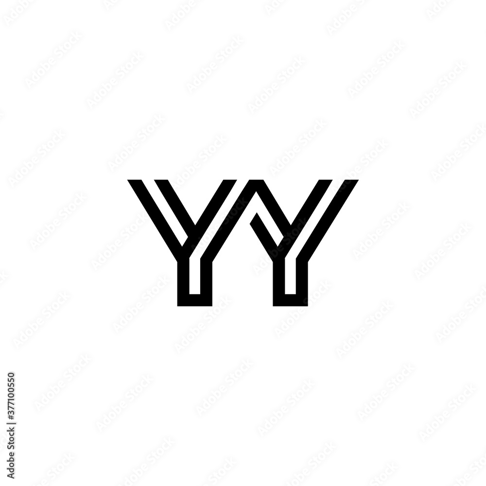 initial letter yy line stroke logo modern initial letter yy line stroke logo modern