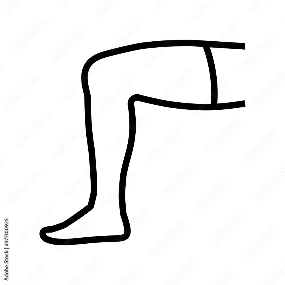 over knee sock line icon vector. over knee sock sign. isolated contour symbol black illustration over knee sock line icon vector. over knee sock sign. isolated contour symbol black illustration
