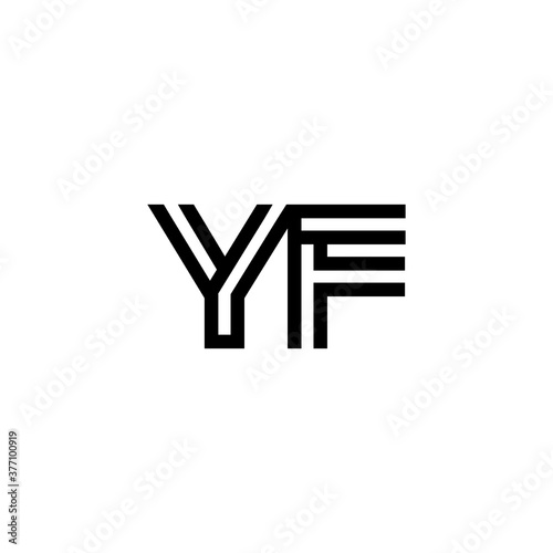 initial letter yf line stroke logo modern