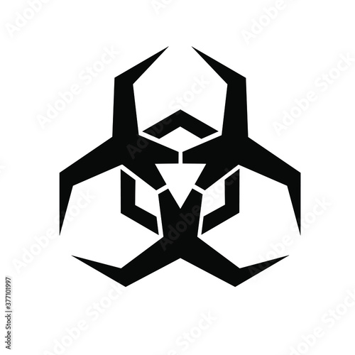 virus danger icon on white background, vector illustration