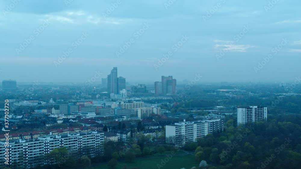 Cologne cityscape and park at dawn, North Rhine-Westphalia, Germany Cologne cityscape and park at dawn, North Rhine-Westphalia, Germany