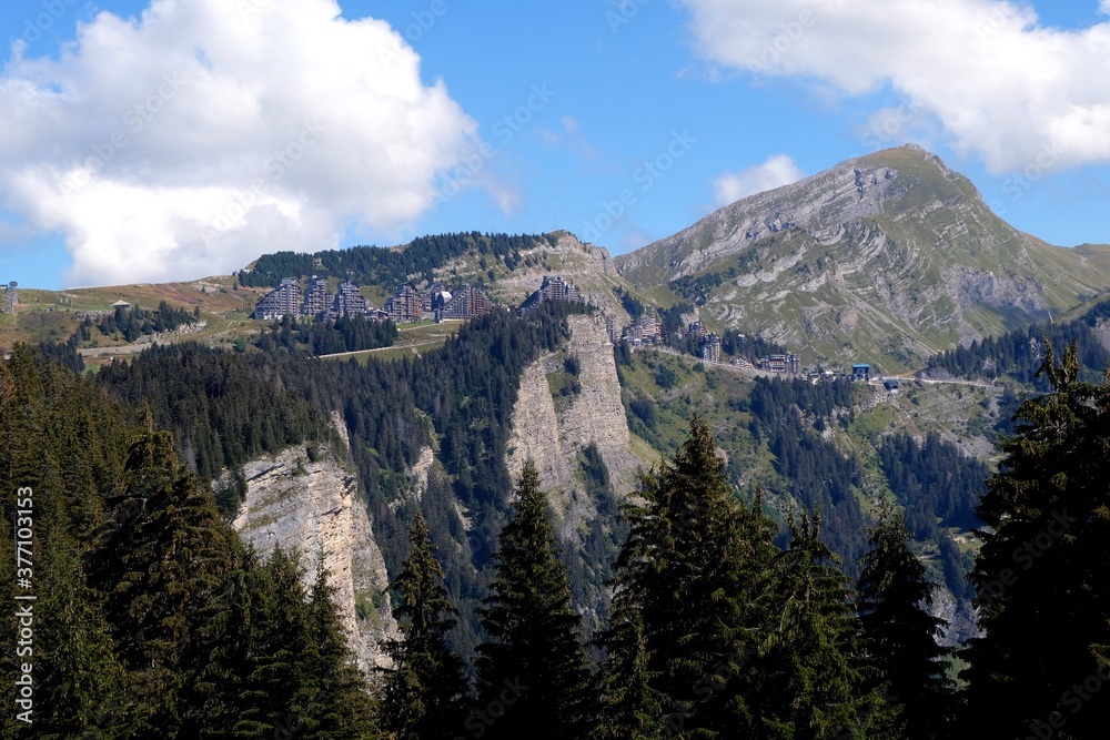 Village d'Avoriaz dans les Alpes françaises