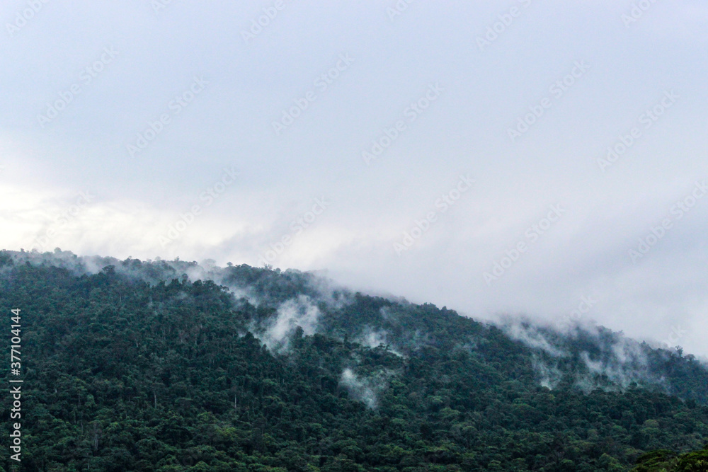 clouds over the mountains