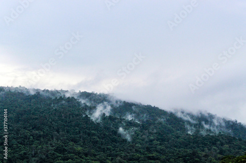 clouds over the mountains