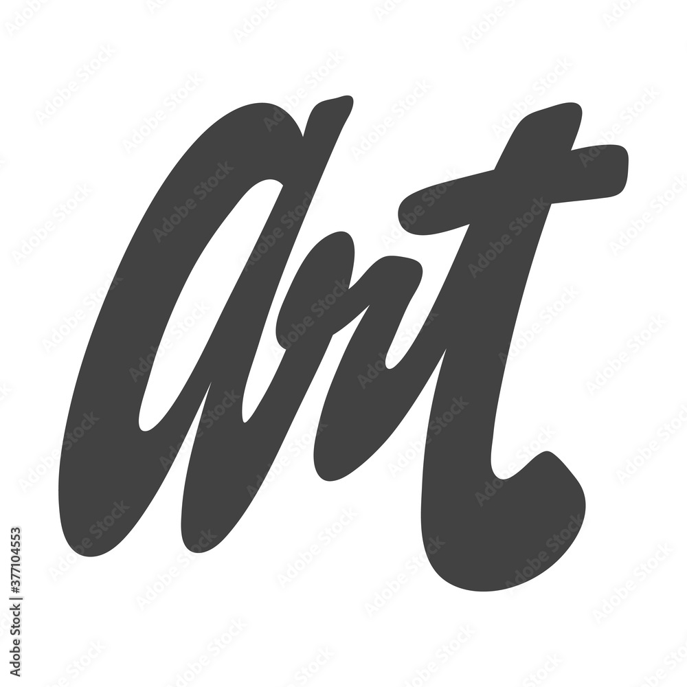 Art. Vector hand drawn calligraphic design poster. Good for wall art, t shirt print design, web banner, video cover and other