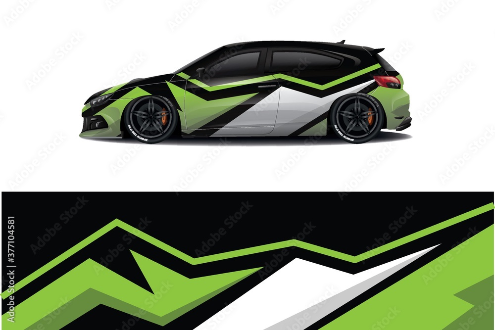 Fototapeta premium Sports car wrapping decal design