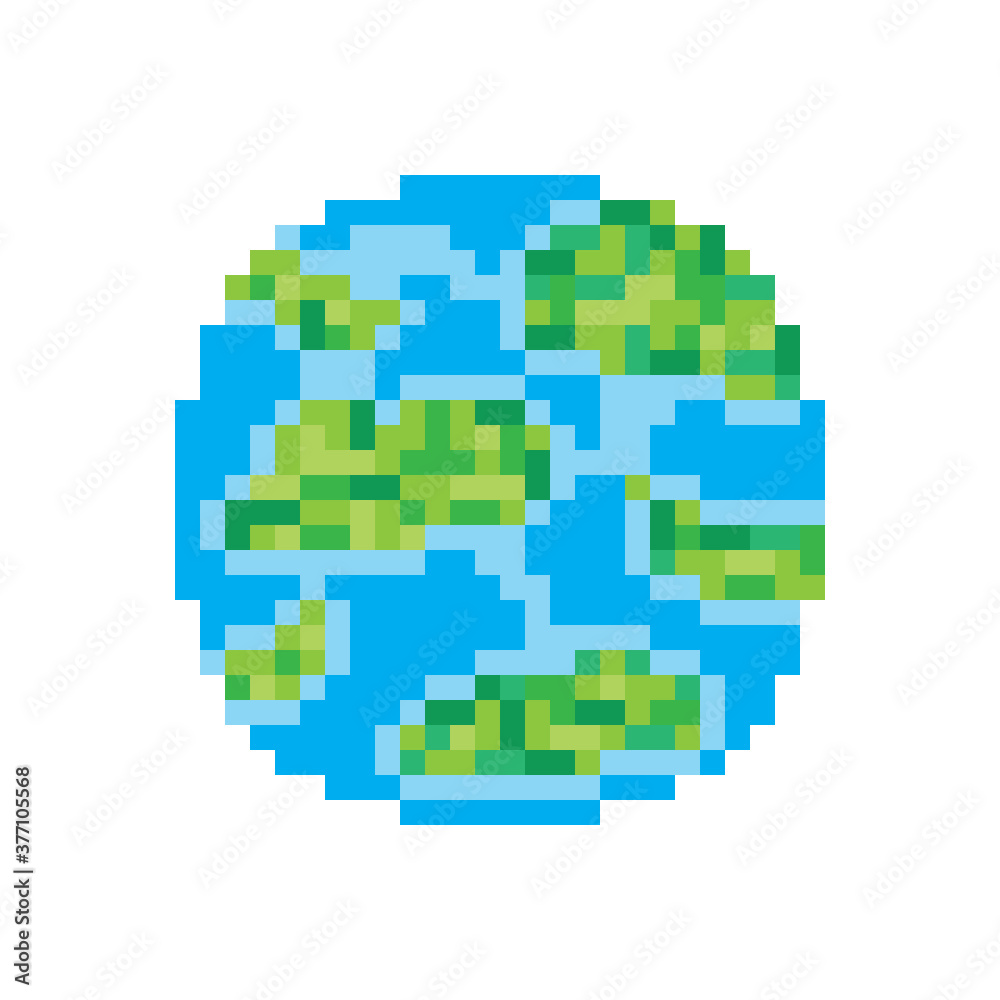 World pixel art. Vector picture. World pixel art. Vector picture.