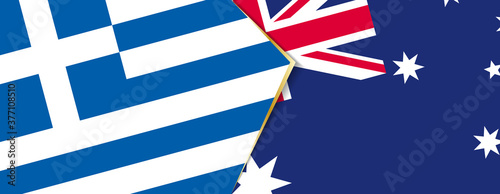Greece and Australia flags, two vector flags.