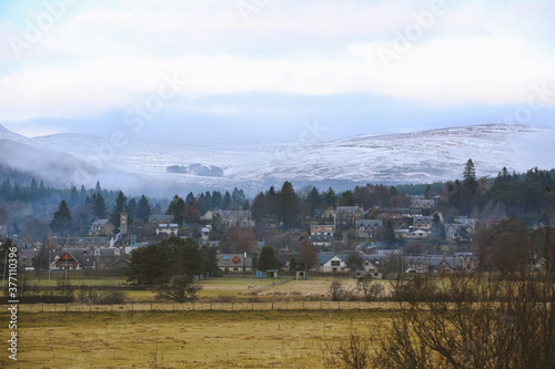 Winter town  Kingussie   Scottish highlands