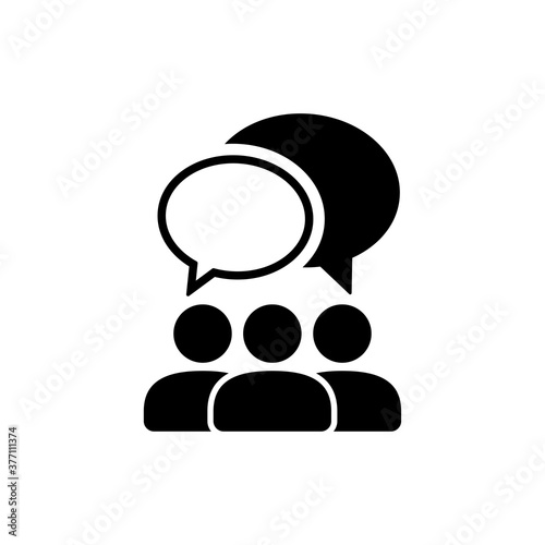 People talking icon. One of set web icon