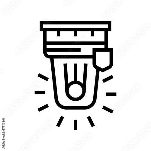 alarm signalization line icon vector. alarm signalization sign. isolated contour symbol black illustration