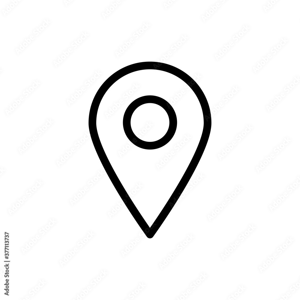 Map pointer, linear icon. One of a set of linear web icon Map pointer, linear icon. One of a set of linear web icon