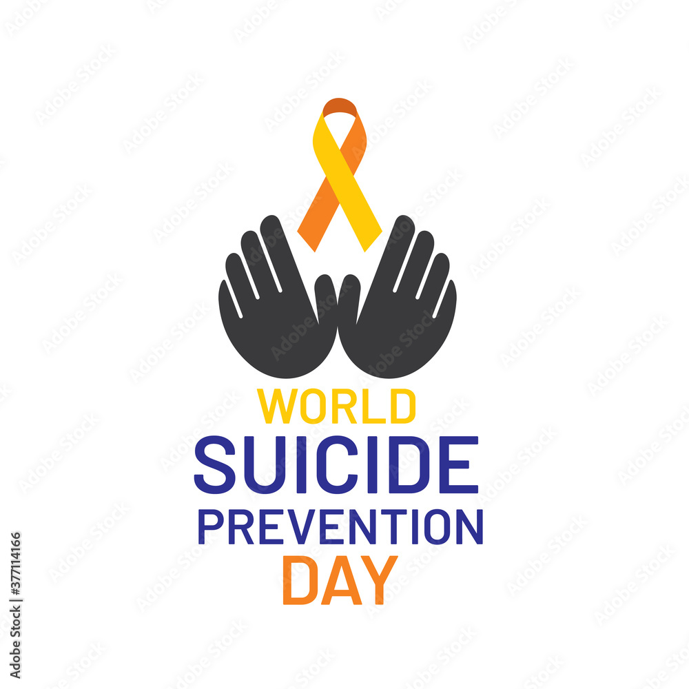 Fototapeta premium world suicide prevention day poster design