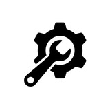 Gear icon. One of set web icon