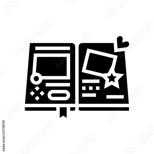 craftbooking glyph icon vector. craftbooking sign. isolated contour symbol black illustration