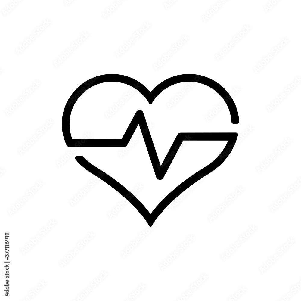 Heartbeat, linear icon. One of a set of linear web icon Heartbeat, linear icon. One of a set of linear web icon