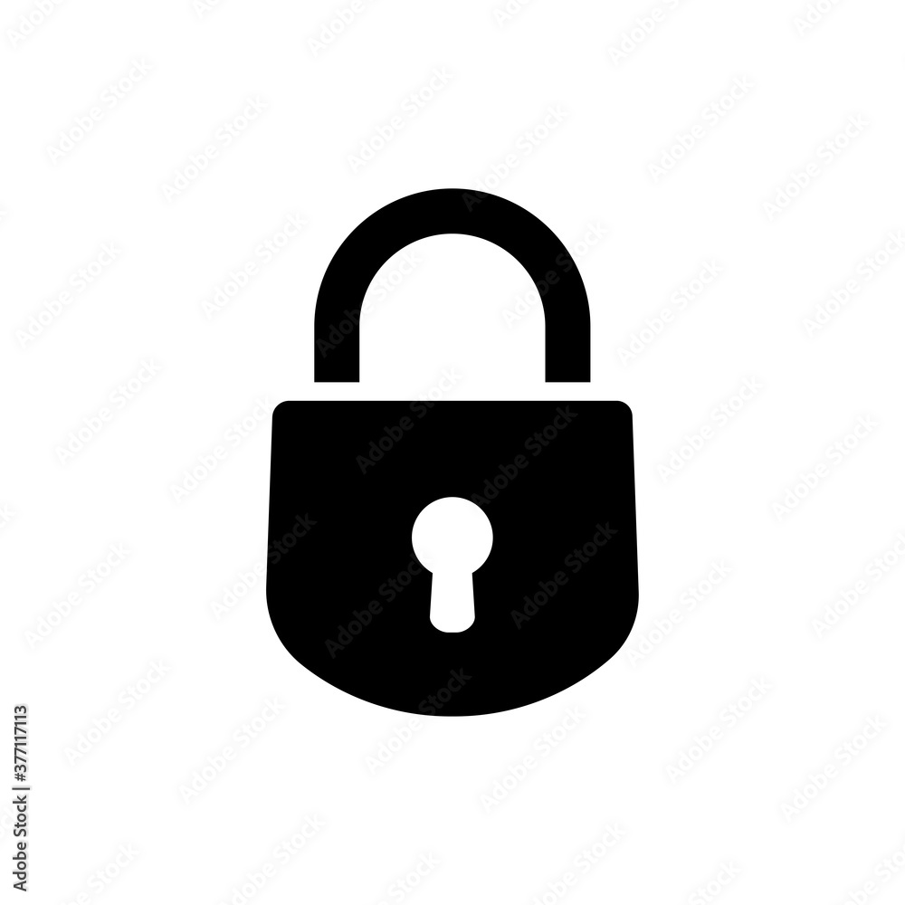 Closed lock icon. One of set web icons. Closed lock icon. One of set web icons.