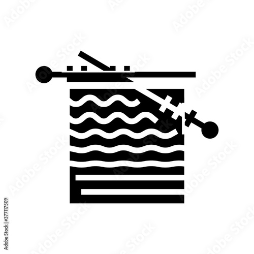 knitting hobby glyph icon vector. knitting hobby sign. isolated contour symbol black illustration